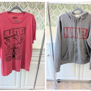 ⭐Marvel Hoodie And Red Tee XL Set⭐